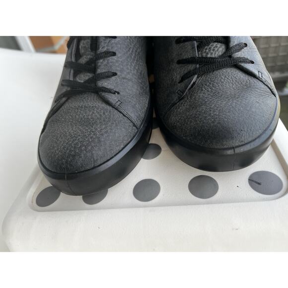 Men\'s ECCO Soft comfort Gray Leather textured lace up Sneakers Sz-42 US 8.75 main image 7